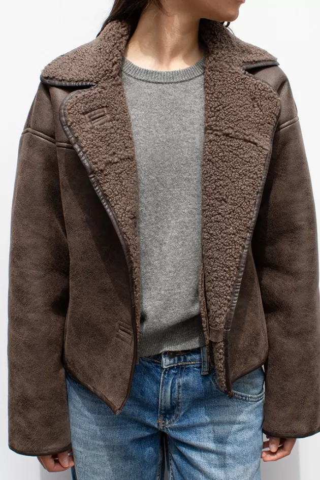 Subdued Schafsfell-Jacke