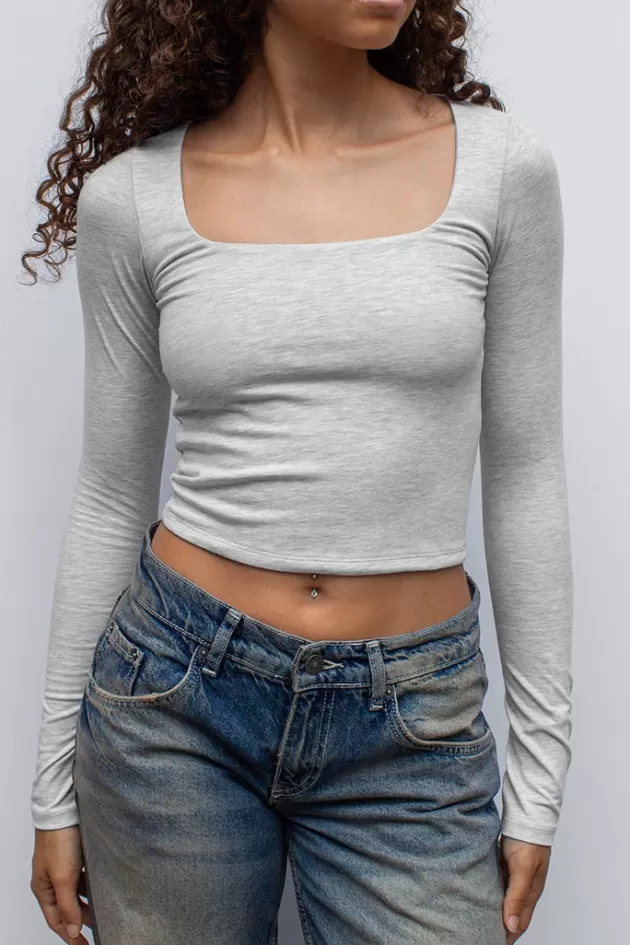 Subdued T-Shirt mit quadratischem Ausschnitt